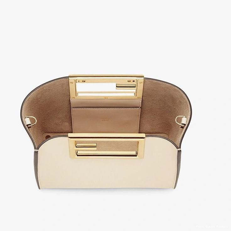 Affordable HOT In Way Calf Fendi Bag White Leather Small 0717